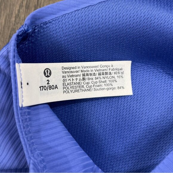Lululemon NWT Like a Cloud Ribbed Longline Bra B/C Cup Wild Indigo - Picture 7 of 8